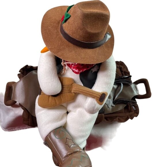 Cowboy Plush with Saddle Weighted to Sit on Mantel Western Decoration u 16 in u - Picture 6 of 16